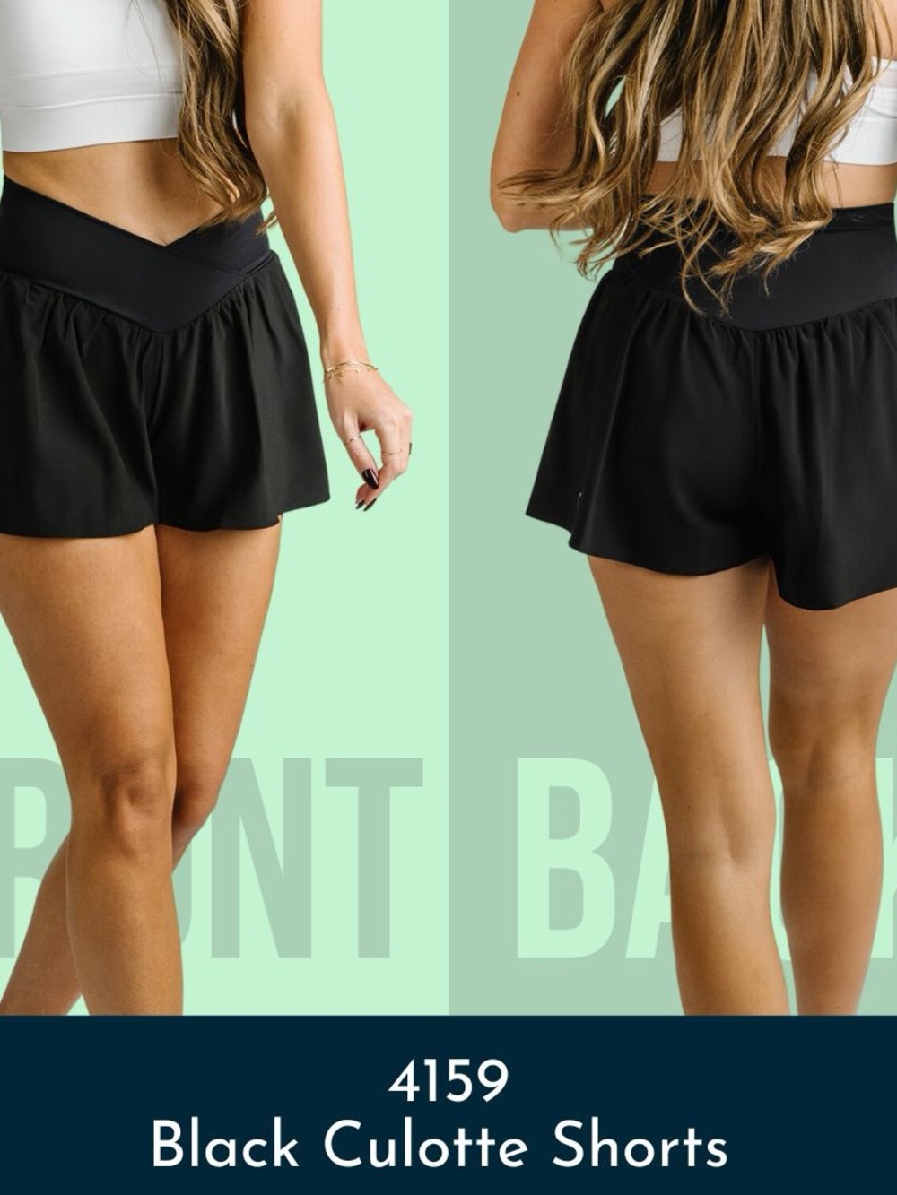 Black Culotte Shorts